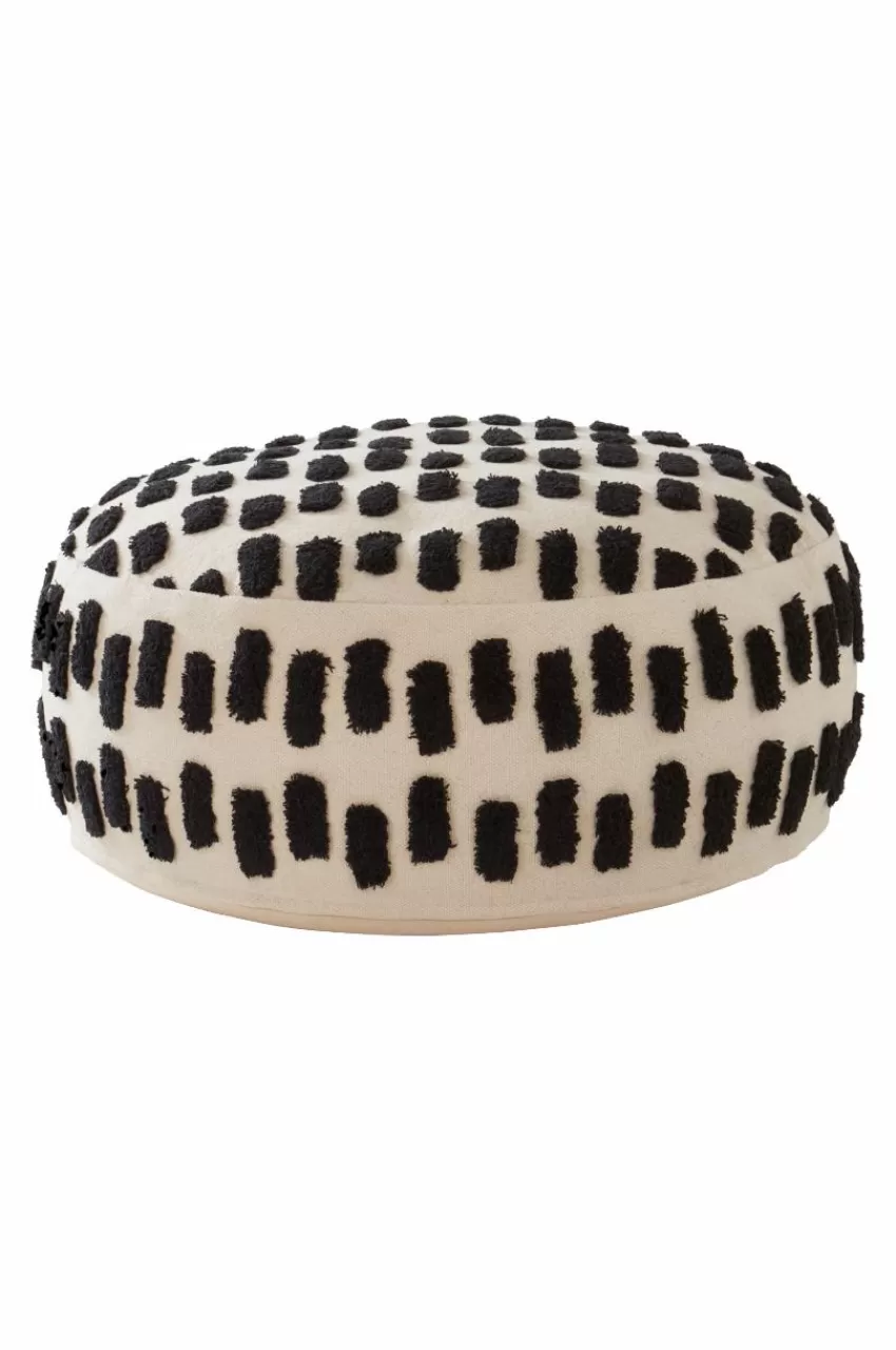 Sittpuffar*Jotex NELLORE Sittpuff ø 80 Cm Natur/Svart