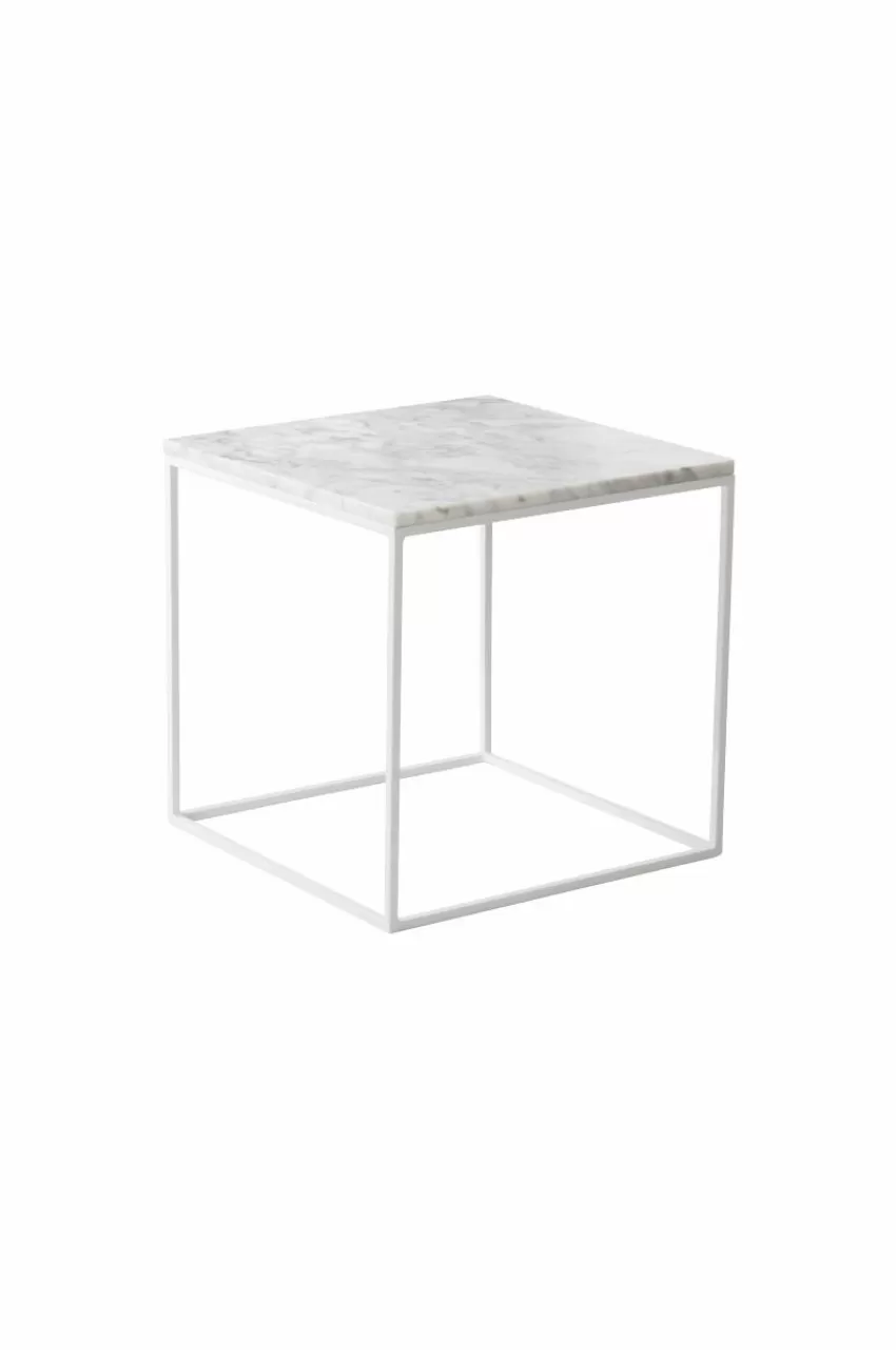 Bord*Jotex NYLAND Soffbord 40x40 Cm - Marmor Vit