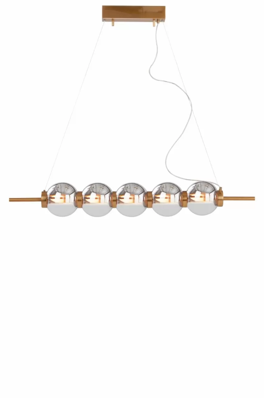 Taklampor*Jotex ON A ROLL Taklampa Mässingsfärgad/Rökfärgat glas