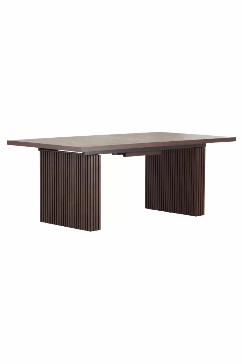 Bord*Jotex PALANZO Matbord Med Iläggsskiva 105x196+45 Cm Brunsvart