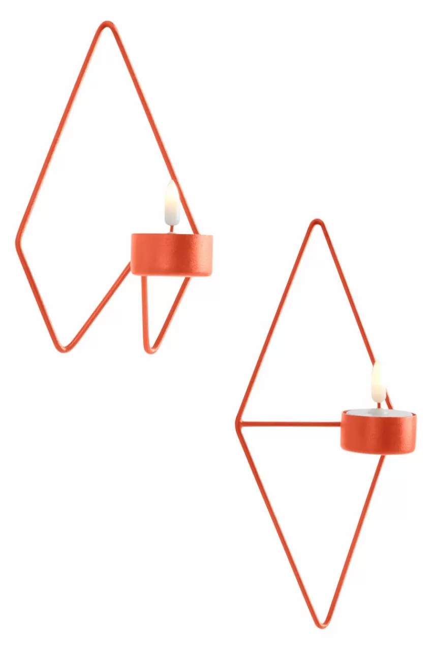 Ljusstakar*Jotex PAULET Väggljusstake 2-pack Orange