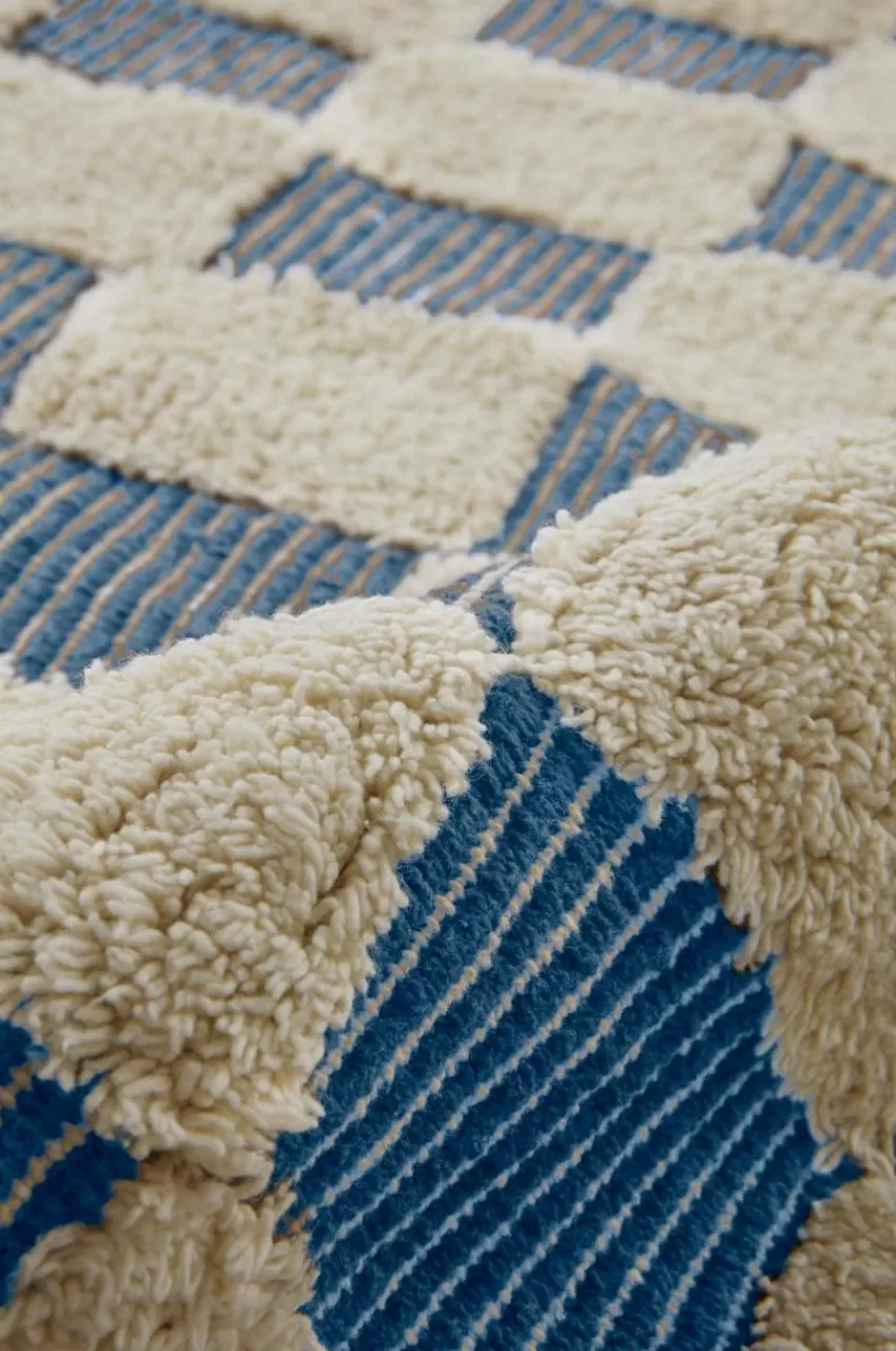 Bomulls- & Trasmattor*Jotex PENTON Bomullsmatta 170x240 Cm Blå/naturvit