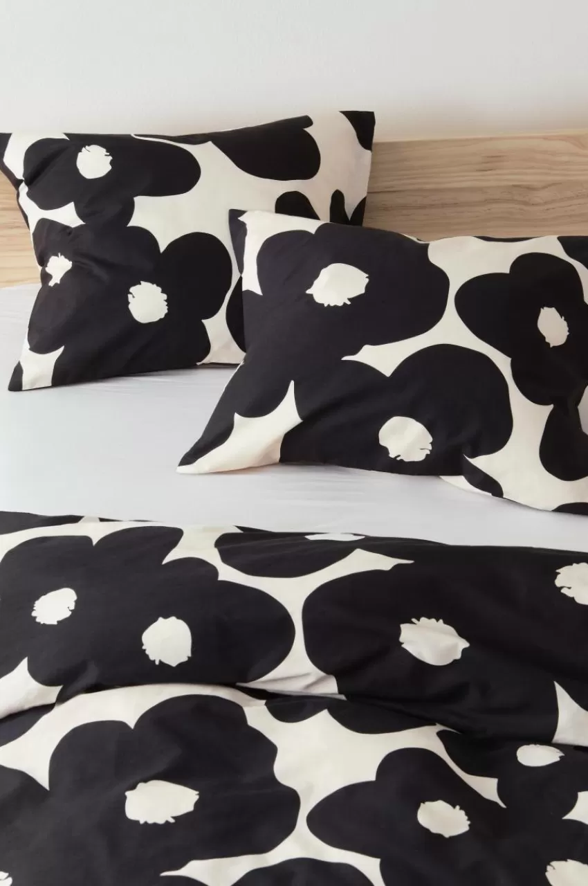 Örngott*Jotex POPPY örngott 2-pack 60x50 Cm Ekologisk Svart/vit