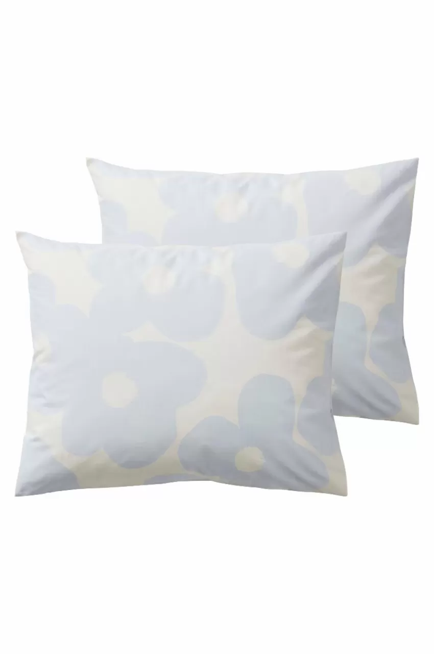 Örngott*Jotex POPPY örngott 2-pack 60x50 Cm Ekologisk Ljusblå/vit