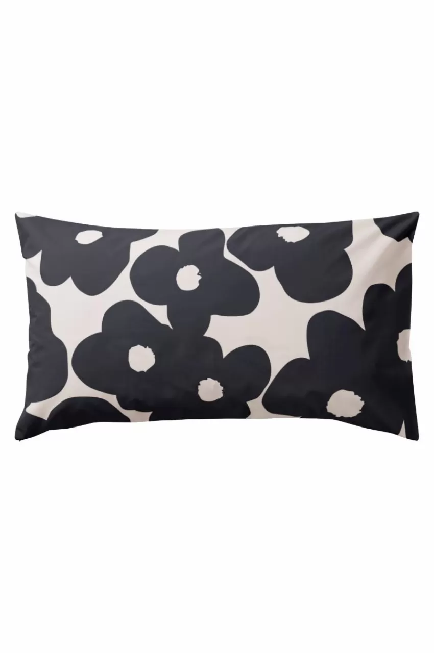Örngott*Jotex POPPY örngott 90x50 Cm Ekologisk Svart/vit