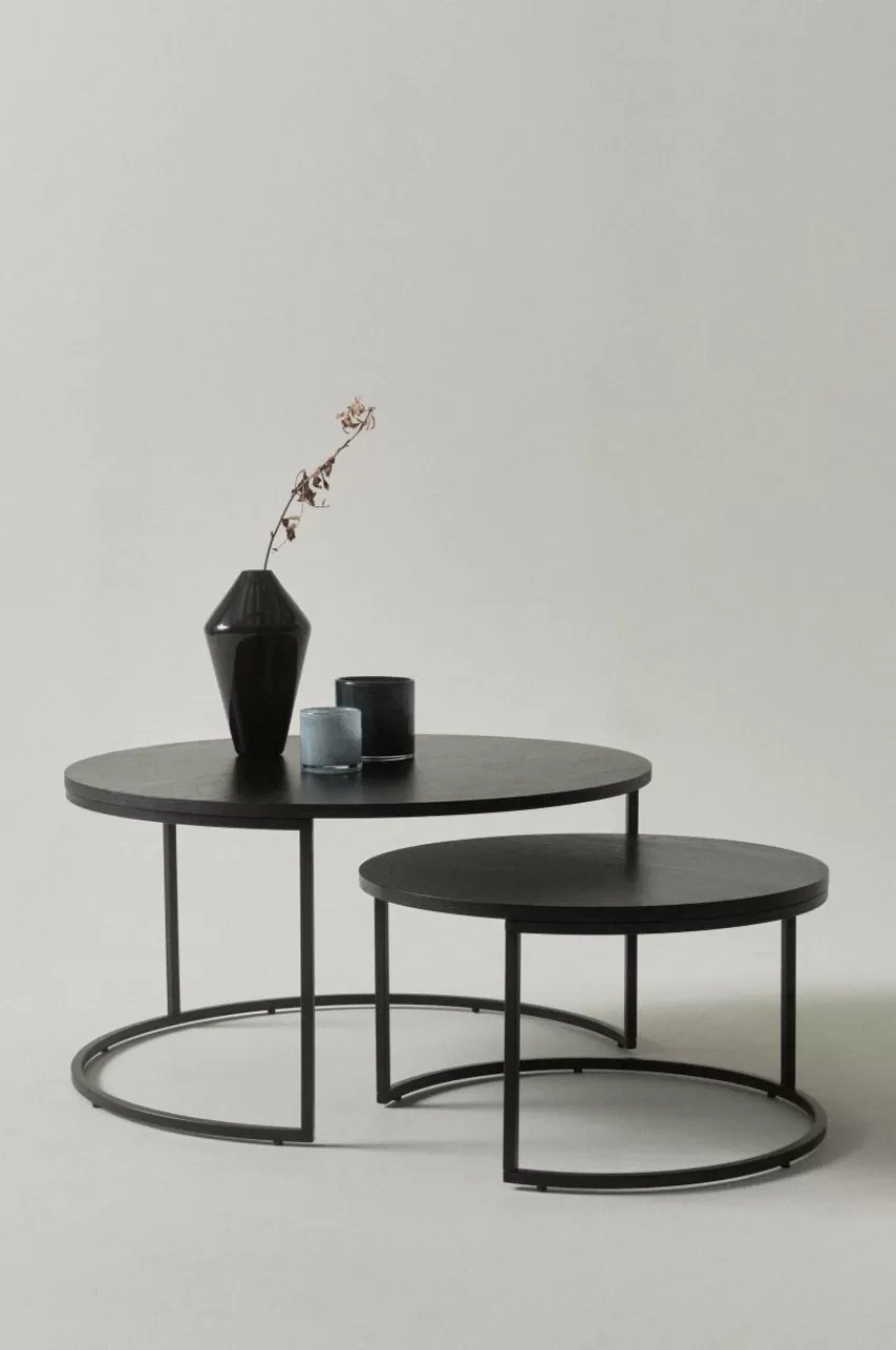 Bord*Jotex REDMOND Soffbord 2 Delar Svart askfaner