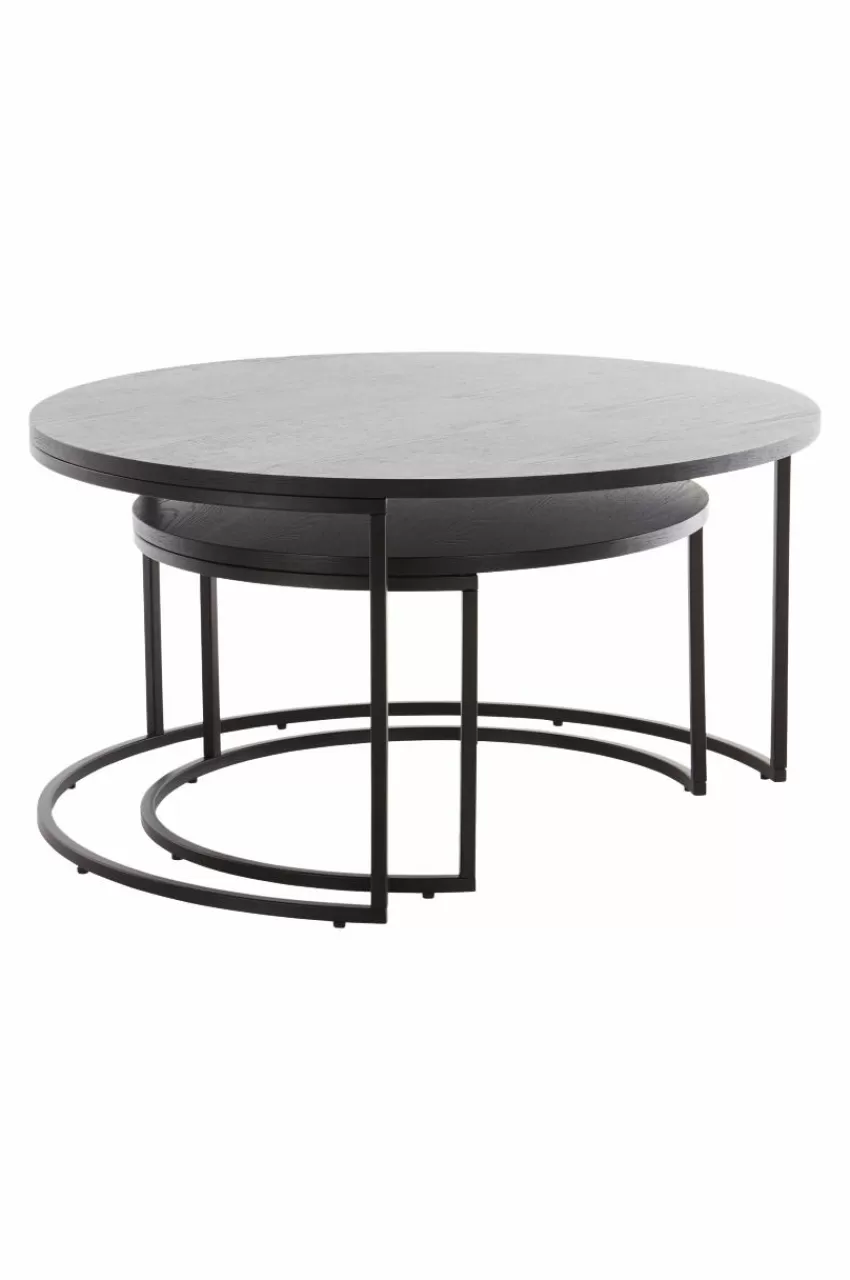 Bord*Jotex REDMOND Soffbord 2 Delar Svart askfaner