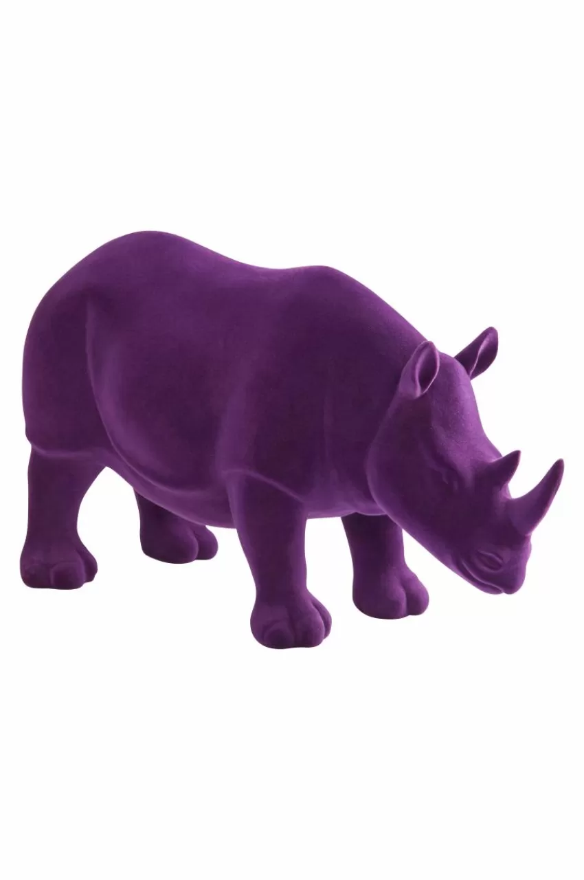 Prydnadssaker*Jotex RHINO VELVET Dekorations Noshörning Lila