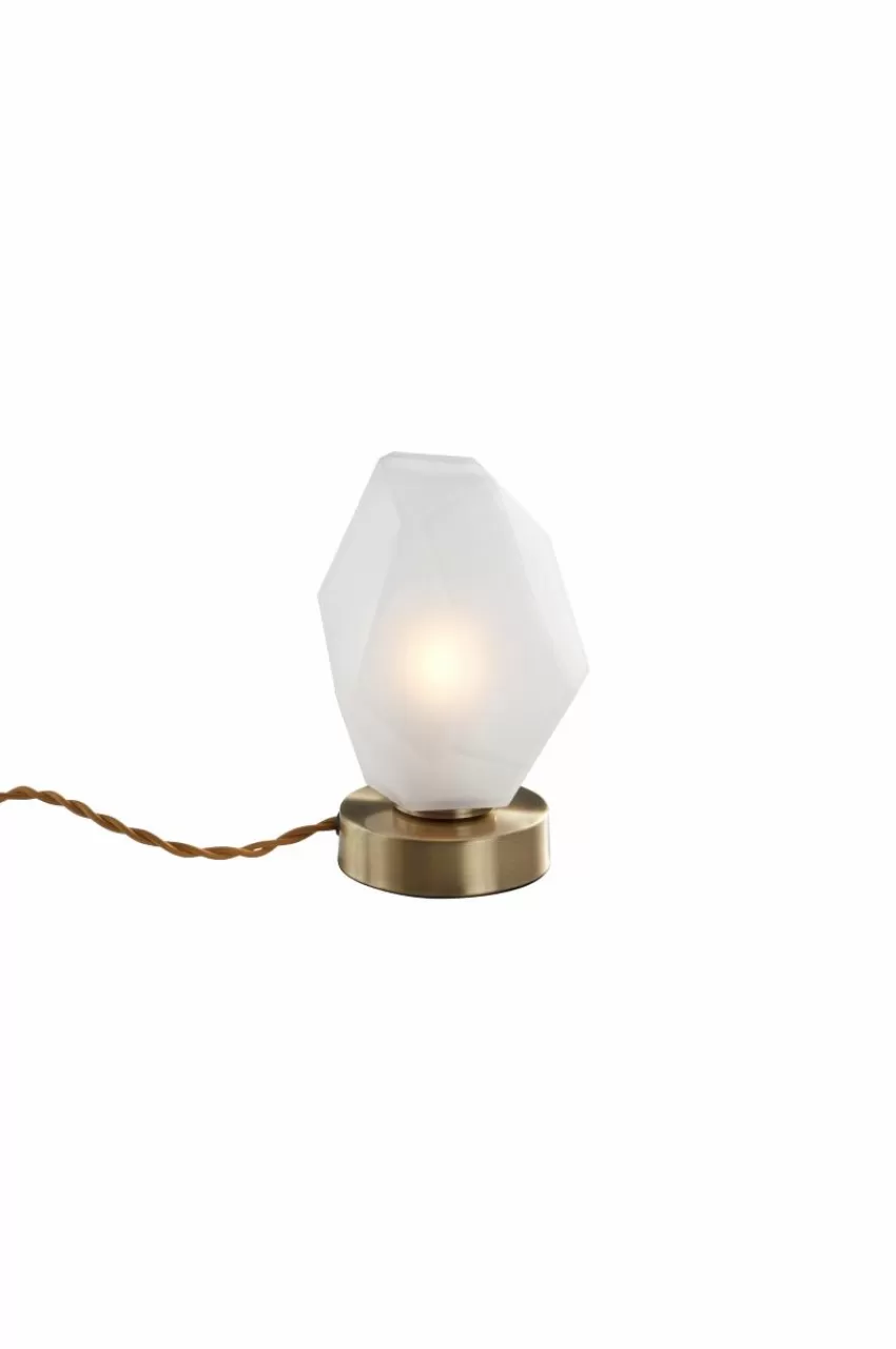 Bordslampor*Jotex ROCK Bordslampa Antikmässing/vit