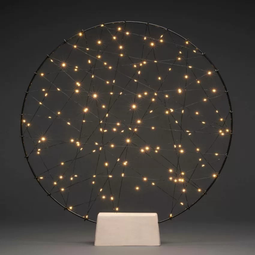 Julbelysning*Jotex Rund Metalldekoration 160 LED 64cm Svart