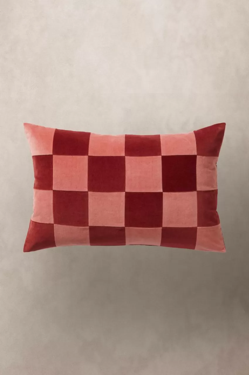 Prydnadskuddar & Fodral*Jotex RUTH CHECK Kuddfodral 60x40 Cm Rosa/röd