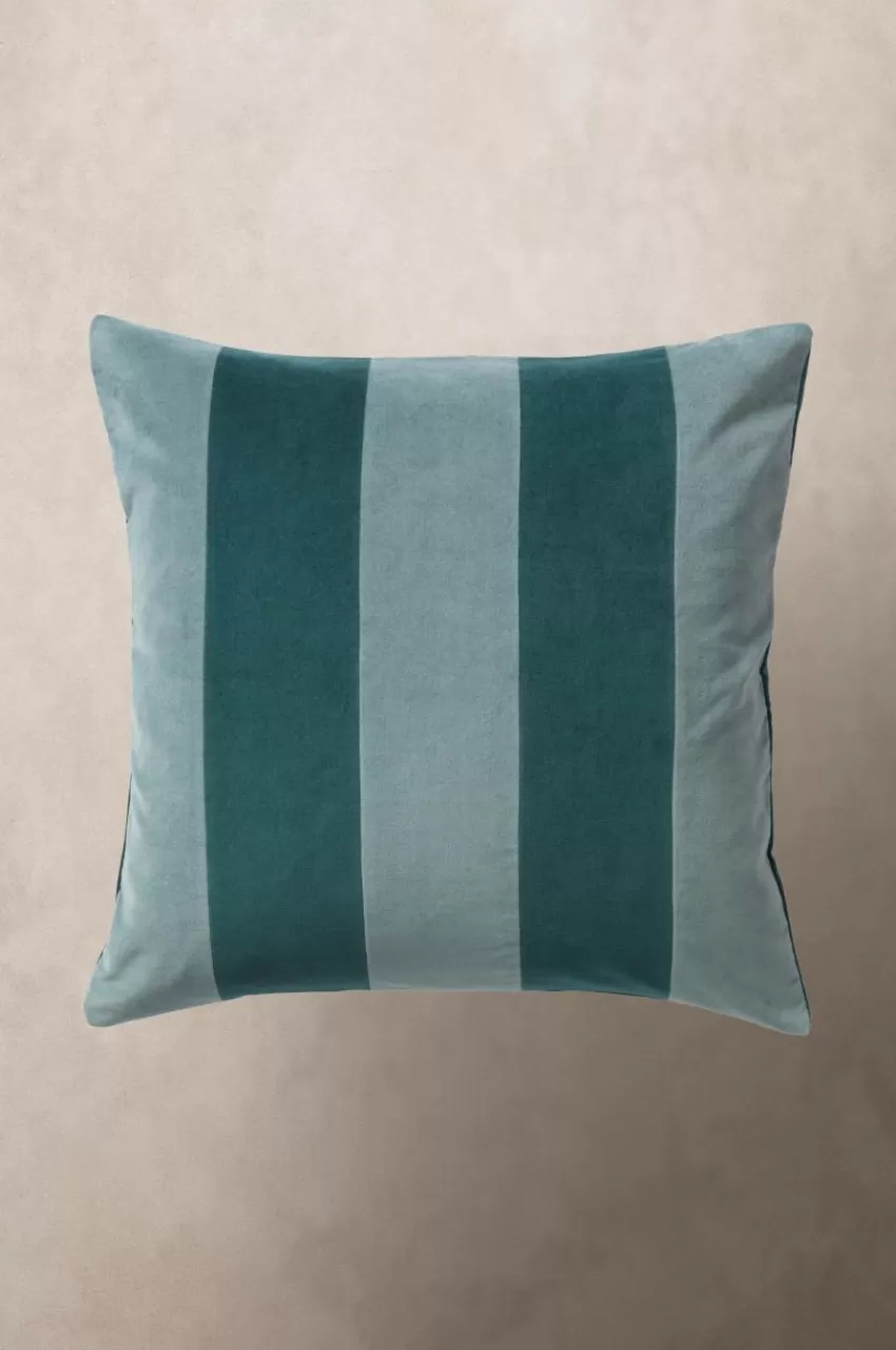 Prydnadskuddar & Fodral*Jotex RUTH STRIPE Kuddfodral 50x50 Cm Blå/grön