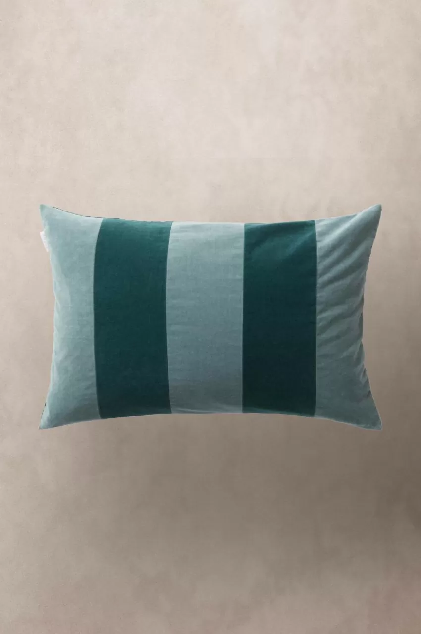 Prydnadskuddar & Fodral*Jotex RUTH STRIPE Kuddfodral 60x40 Cm Blå/grön