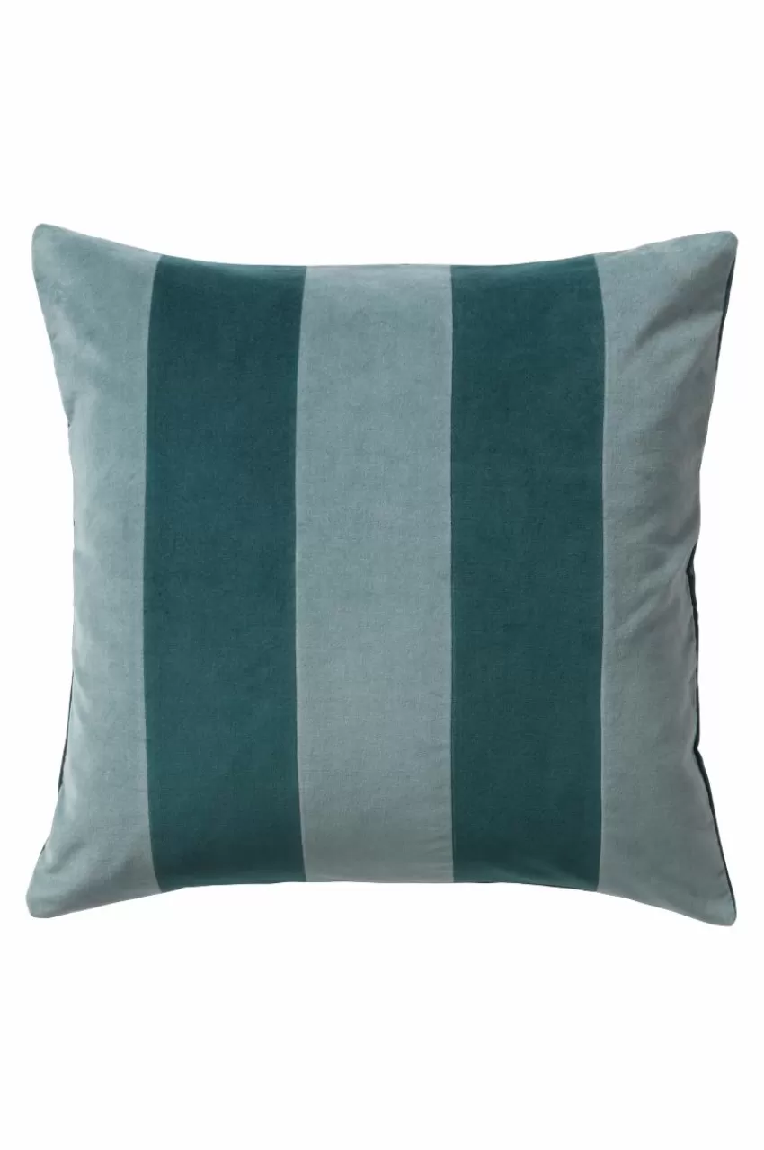 Prydnadskuddar & Fodral*Jotex RUTH STRIPE Kuddfodral 50x50 Cm Blå/grön