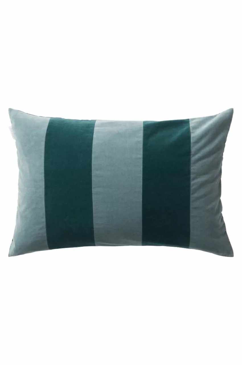 Prydnadskuddar & Fodral*Jotex RUTH STRIPE Kuddfodral 60x40 Cm Blå/grön