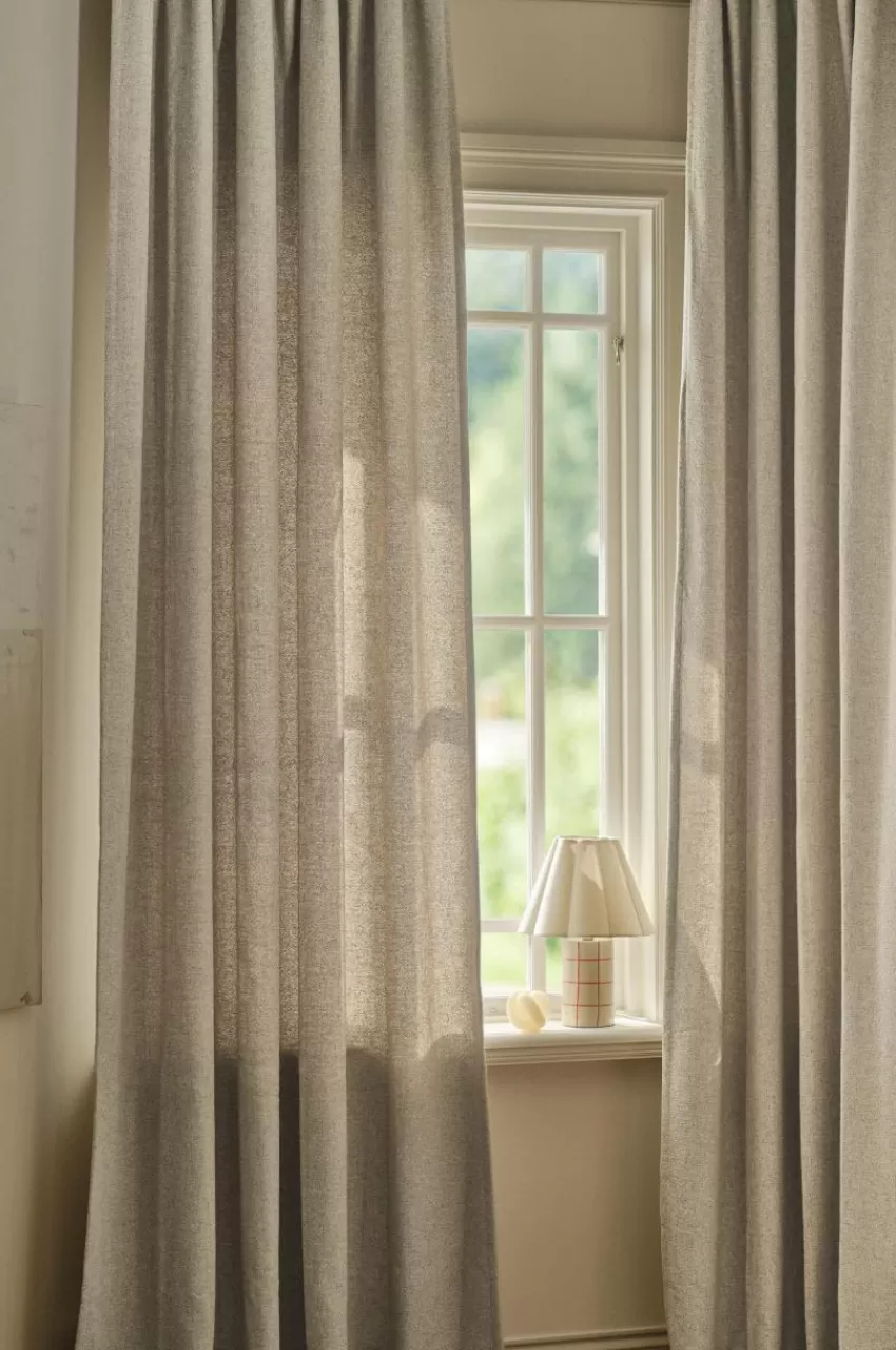 Multifunktionsgardiner*Jotex SANDY Bouclégardin 2-pack Beige