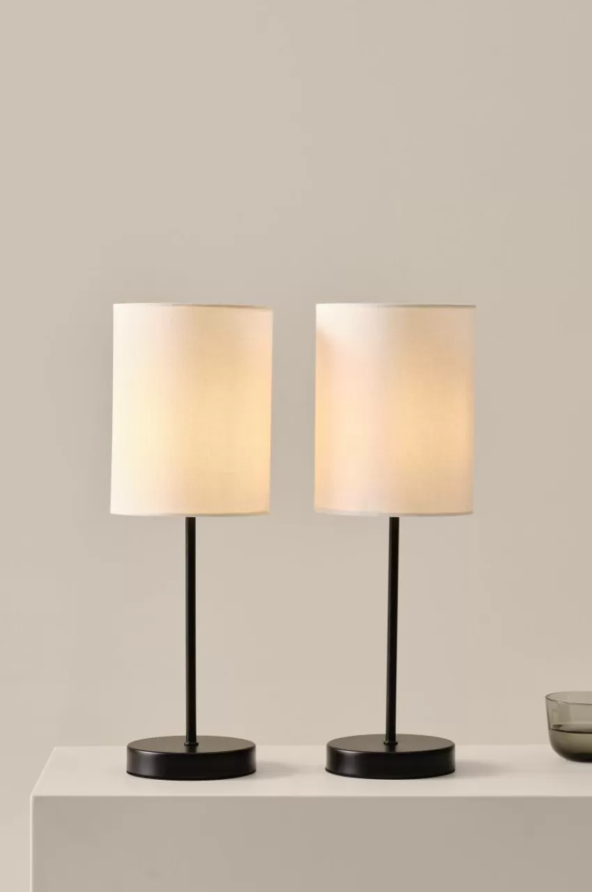 Bordslampor*Jotex SETH Bordslampa 2-pack Svart/vit