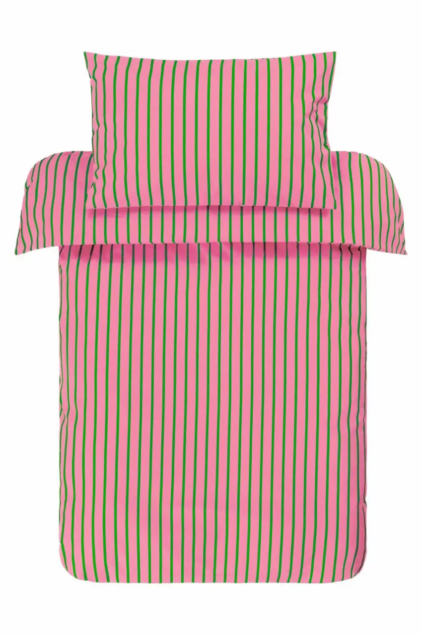 Barnsängkläder*Jotex SIMA MINI Påslakanset Spjälsäng Ekologisk Rosa/grön