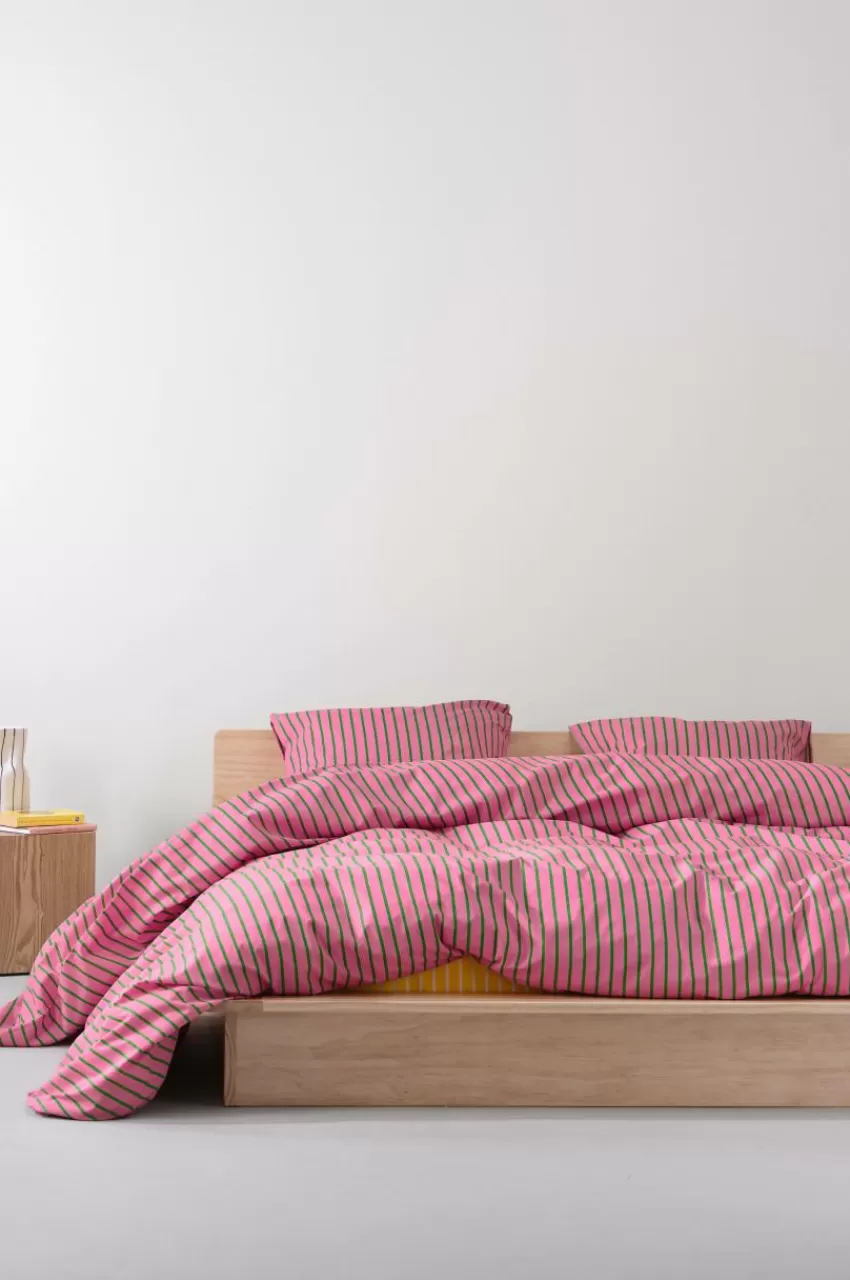 Påslakanset*Jotex SIMA Påslakanset Dubbelsäng Ekologisk Rosa/grön