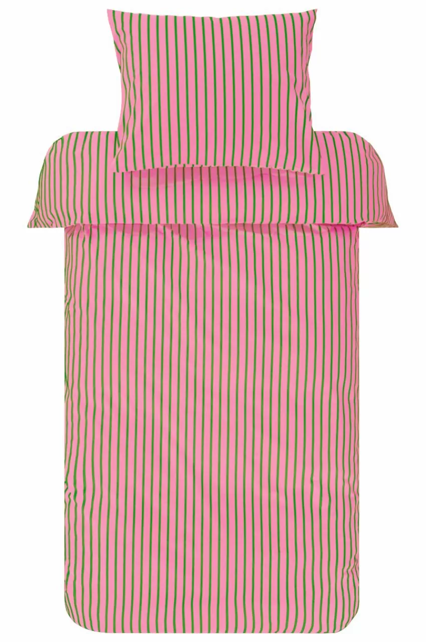 Påslakanset*Jotex SIMA Påslakanset Enkelsäng Ekologisk Rosa/grön