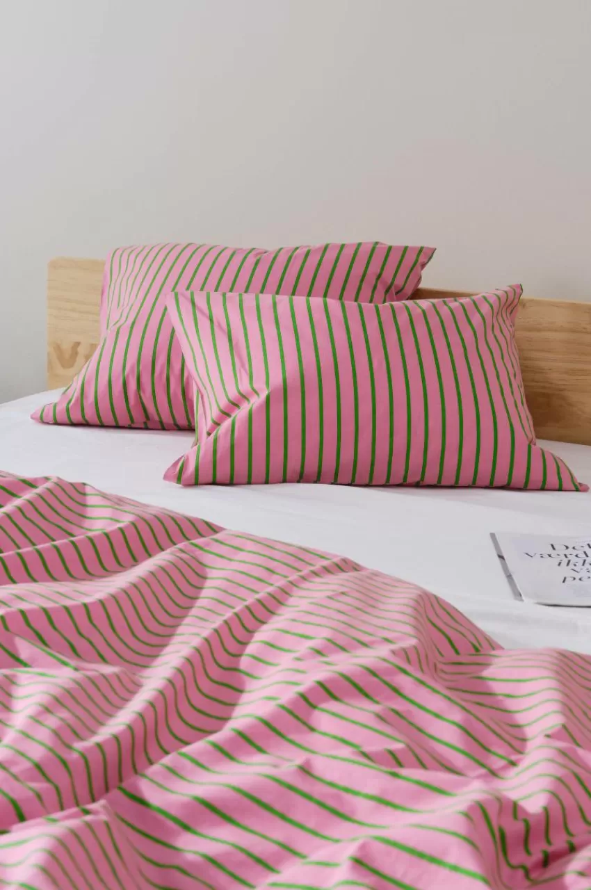 Örngott*Jotex SIMA örngott 2-pack Ekologisk Rosa/grön