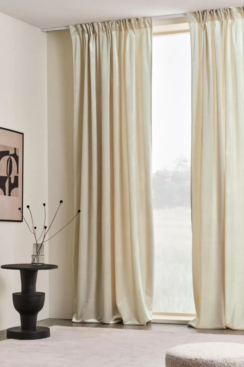 Sammetsgardiner | Multifunktionsgardiner*Jotex SIMONE Multifunktionsgardin 2-pack Greige