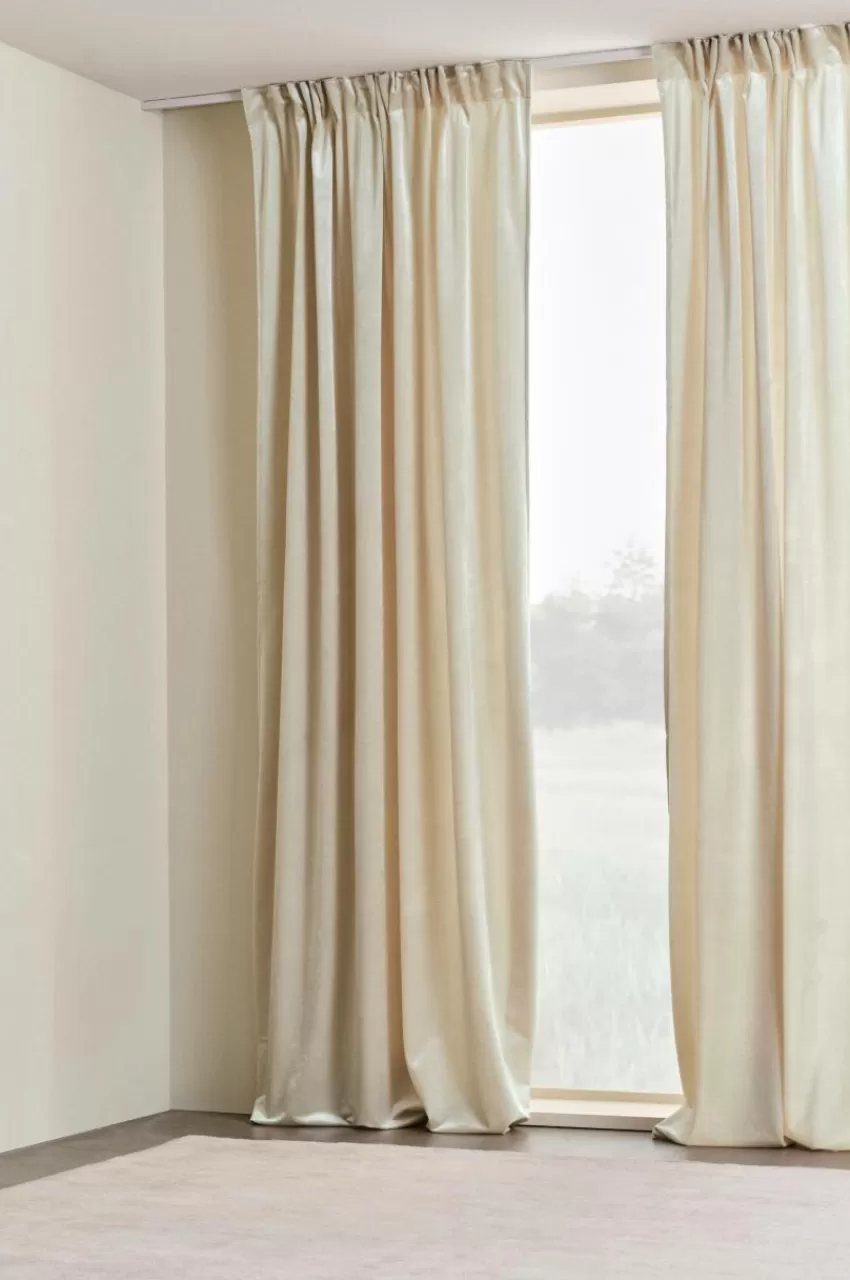 Sammetsgardiner | Multifunktionsgardiner*Jotex SIMONE Multifunktionsgardin 2-pack Greige