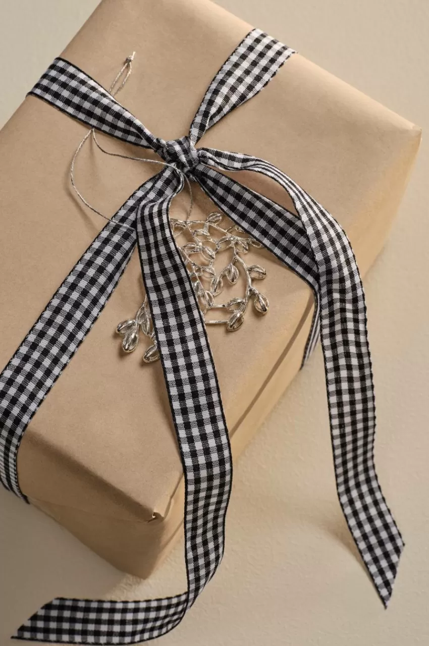 Presentpapper & Snöre*Jotex SMALL CHECK Band Svart