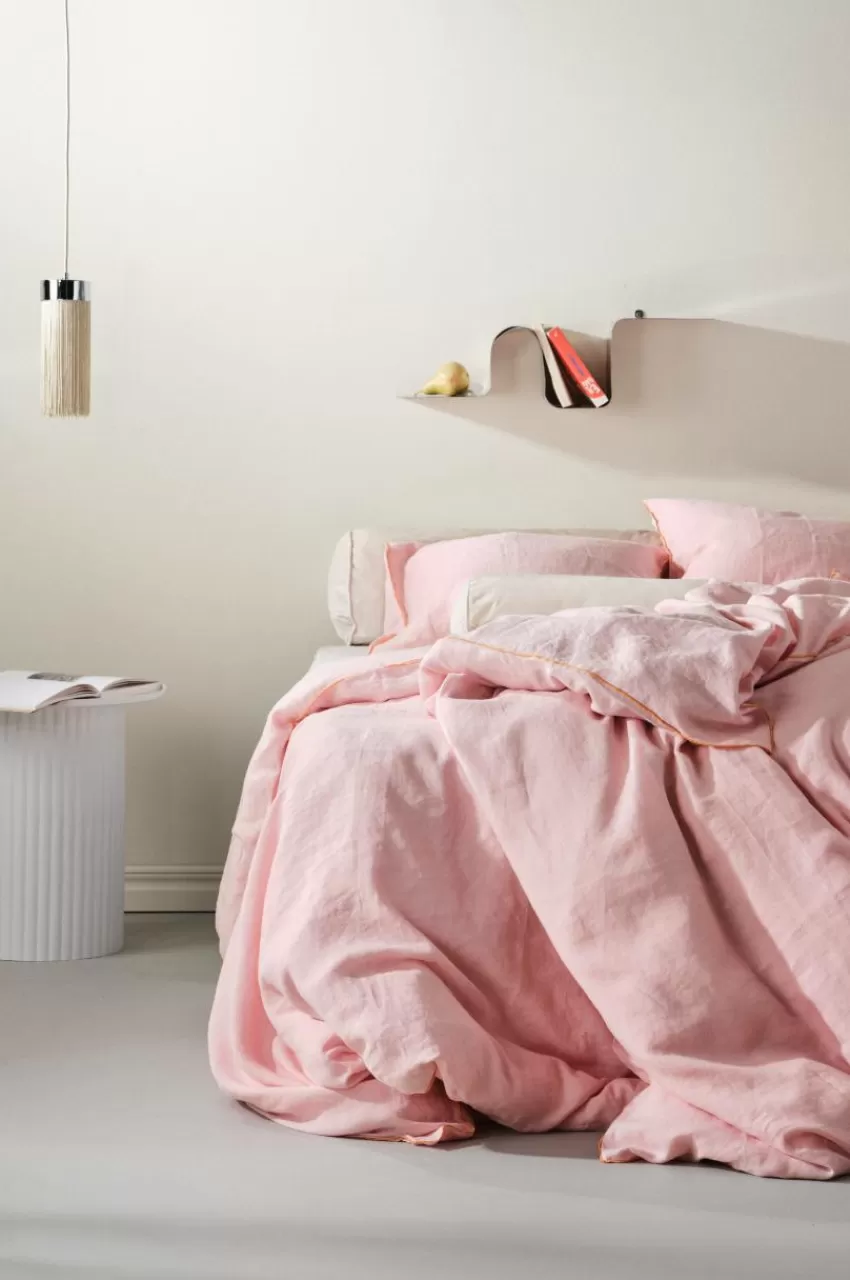 Barnsängkläder*Jotex STICH Påslakanset Enkelsäng Bubbelgumsrosa