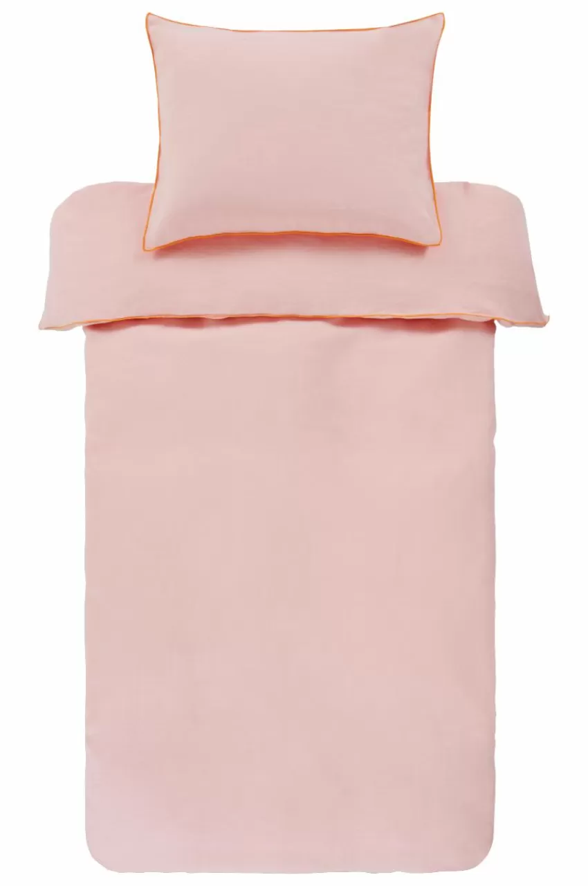 Barnsängkläder*Jotex STICH Påslakanset Enkelsäng Bubbelgumsrosa