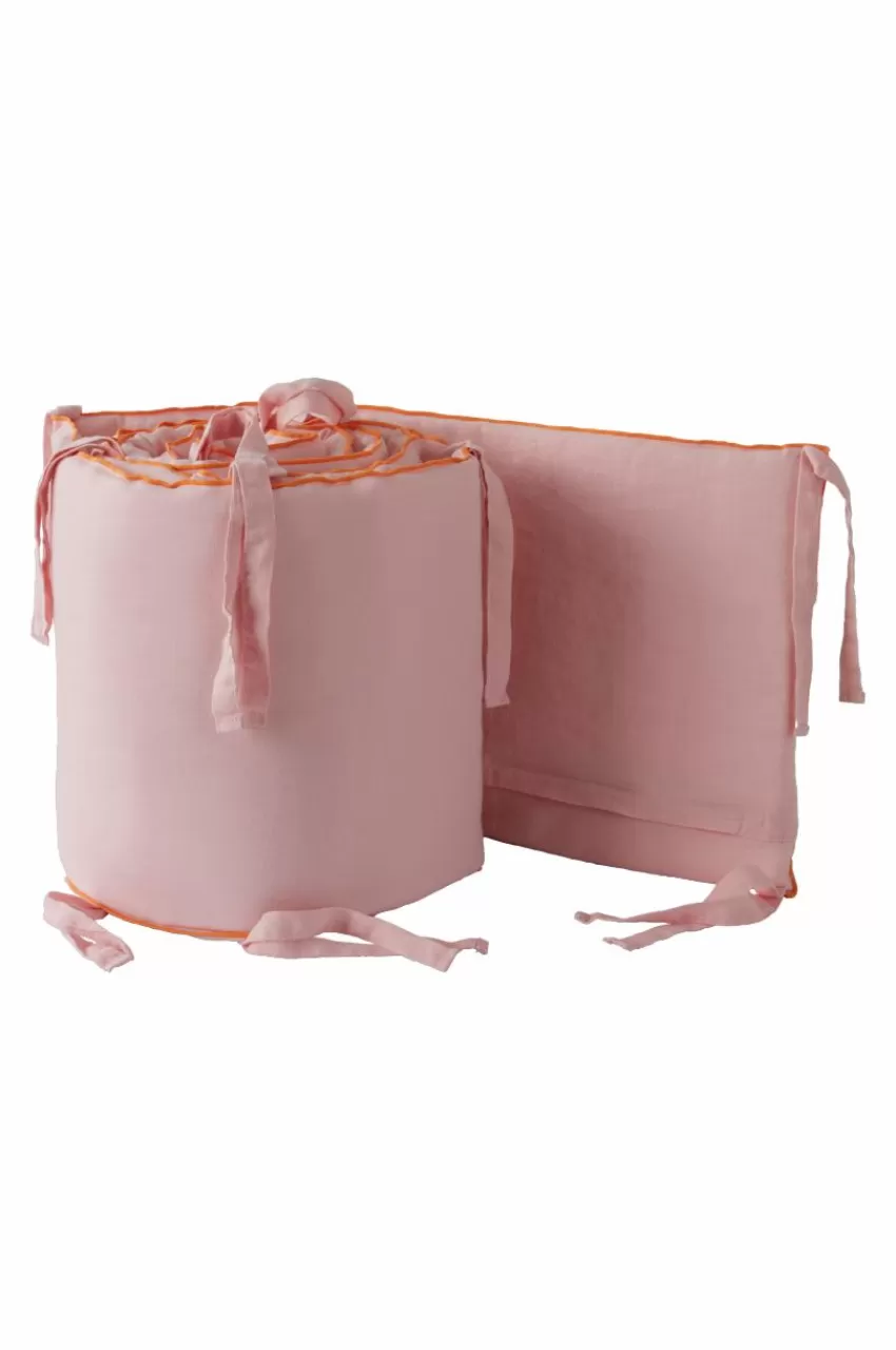 Barnsängkläder*Jotex STICH Spjälsängsskydd Bubbelgumsrosa