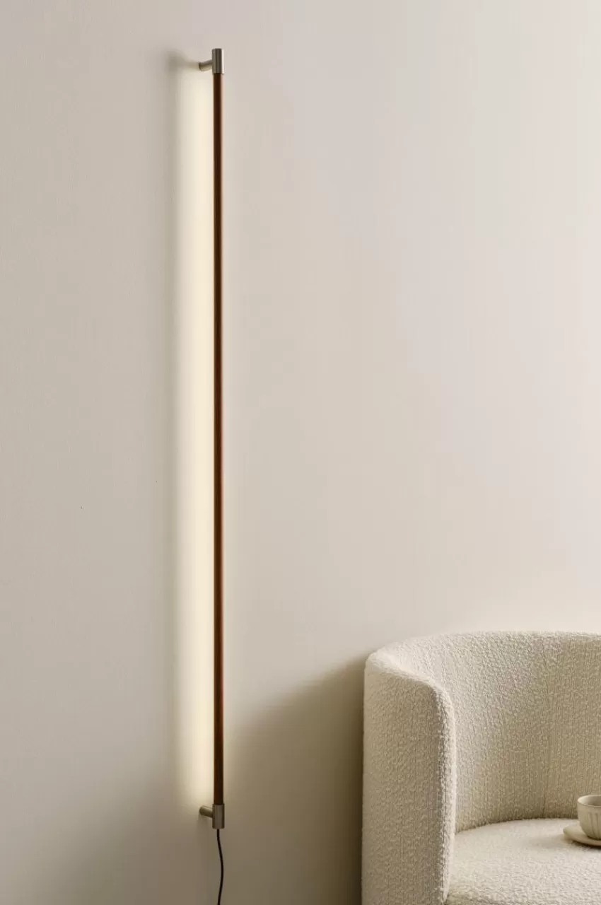 Vägglampor*Jotex STRIMMA LED Vägglampa Ljusbrun/nickelsatin