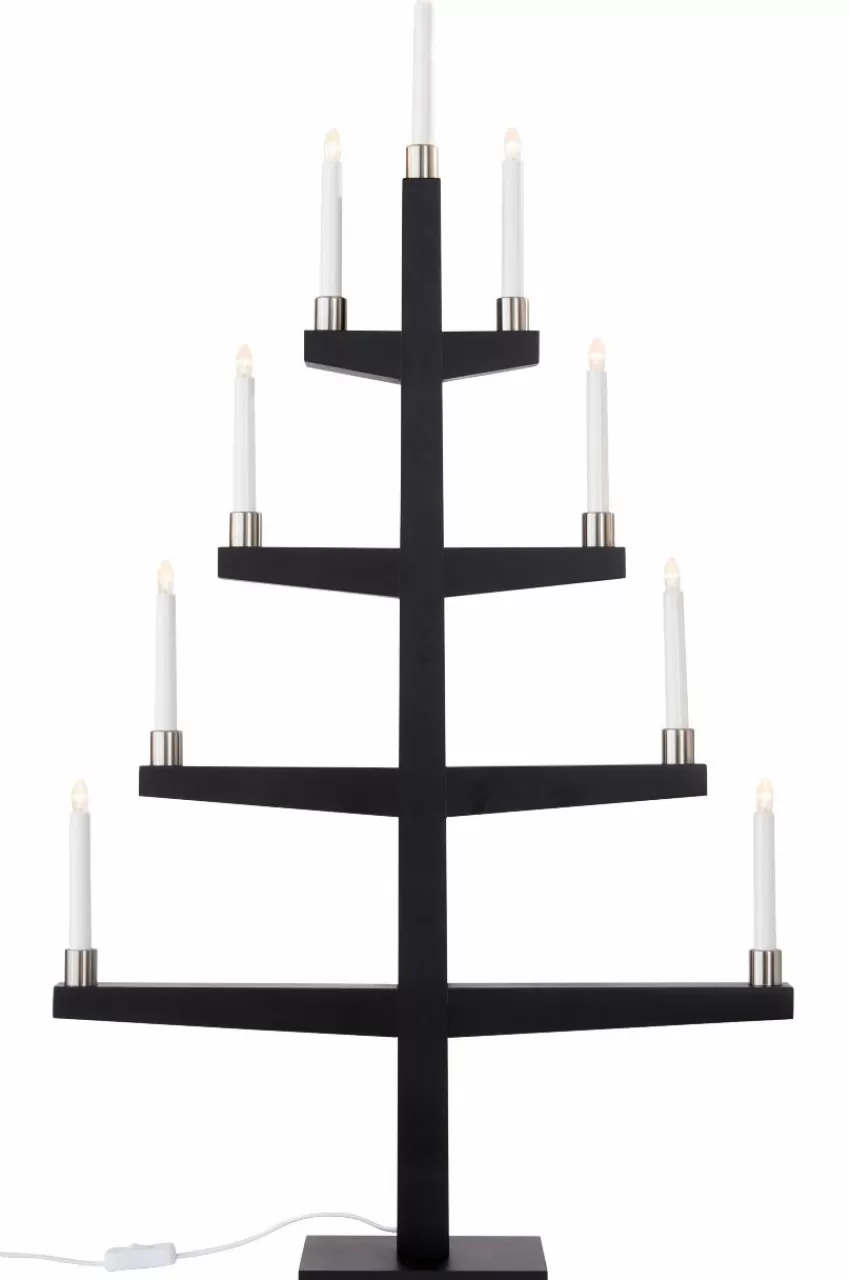 Julbelysning*Jotex TALL Elljusstake Svart