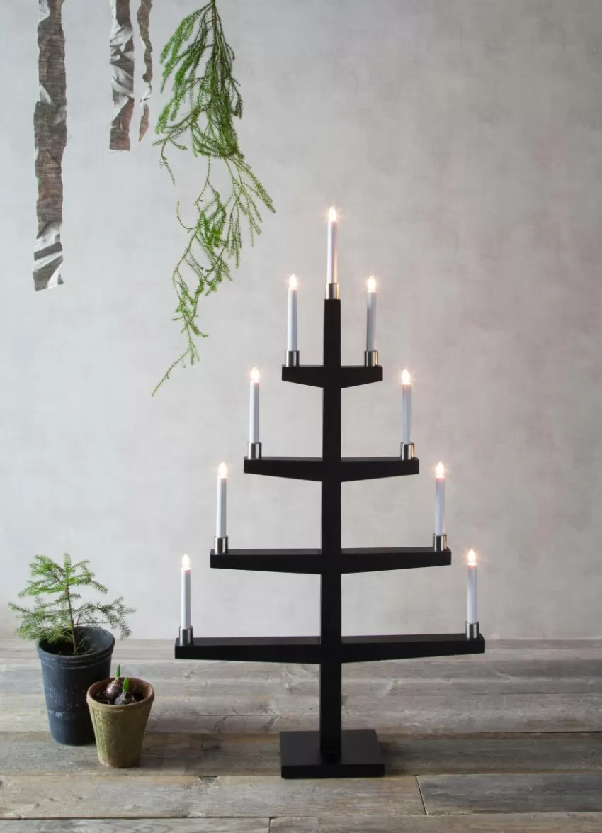 Julbelysning*Jotex TALL Elljusstake Svart
