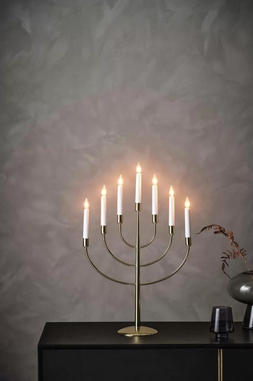 Julbelysning*Jotex TITUS Elljusstake LED Brass