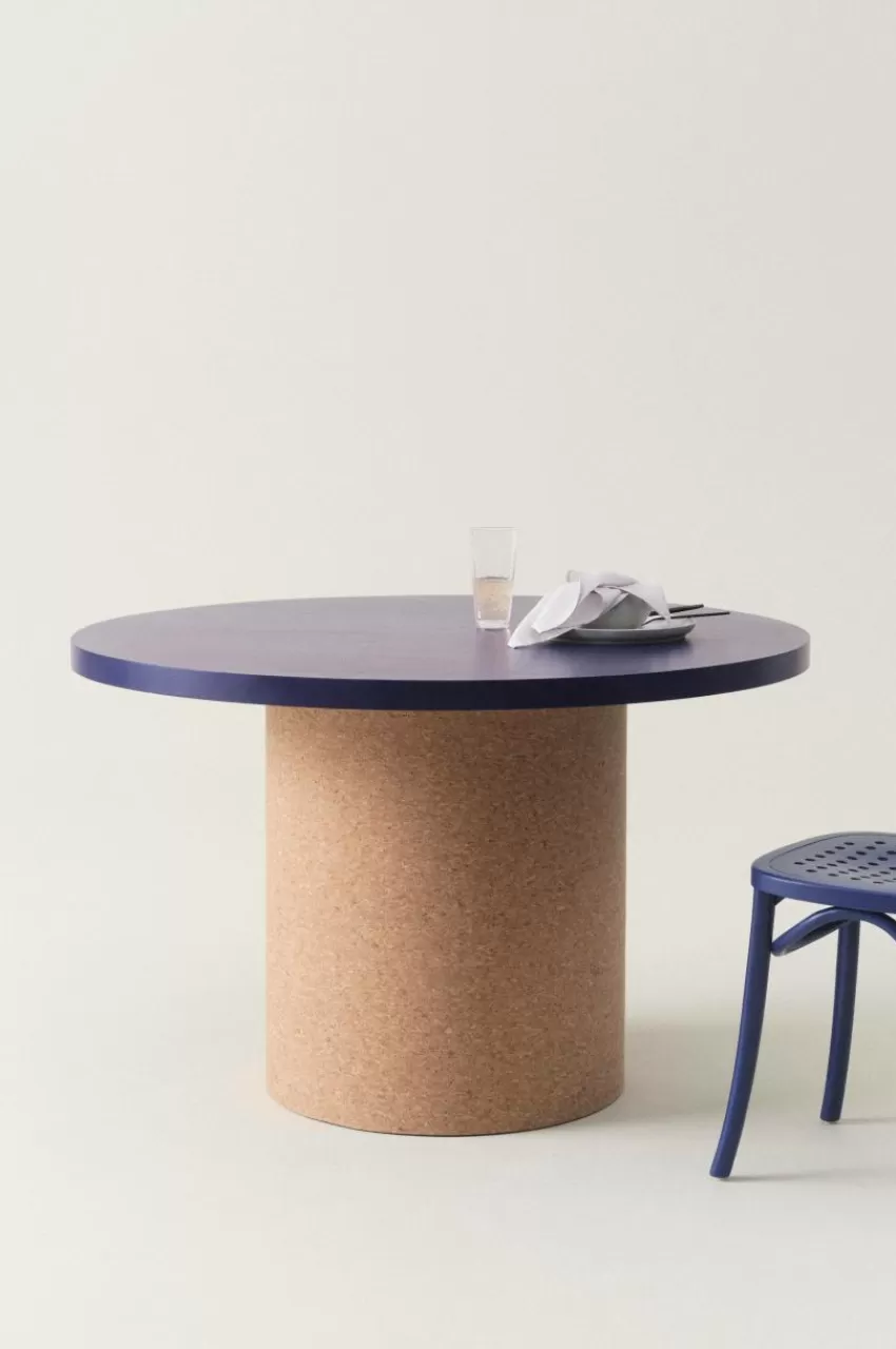 Bord*Jotex TOMAR Matbord ø 120 Cm Kobolt/Kork