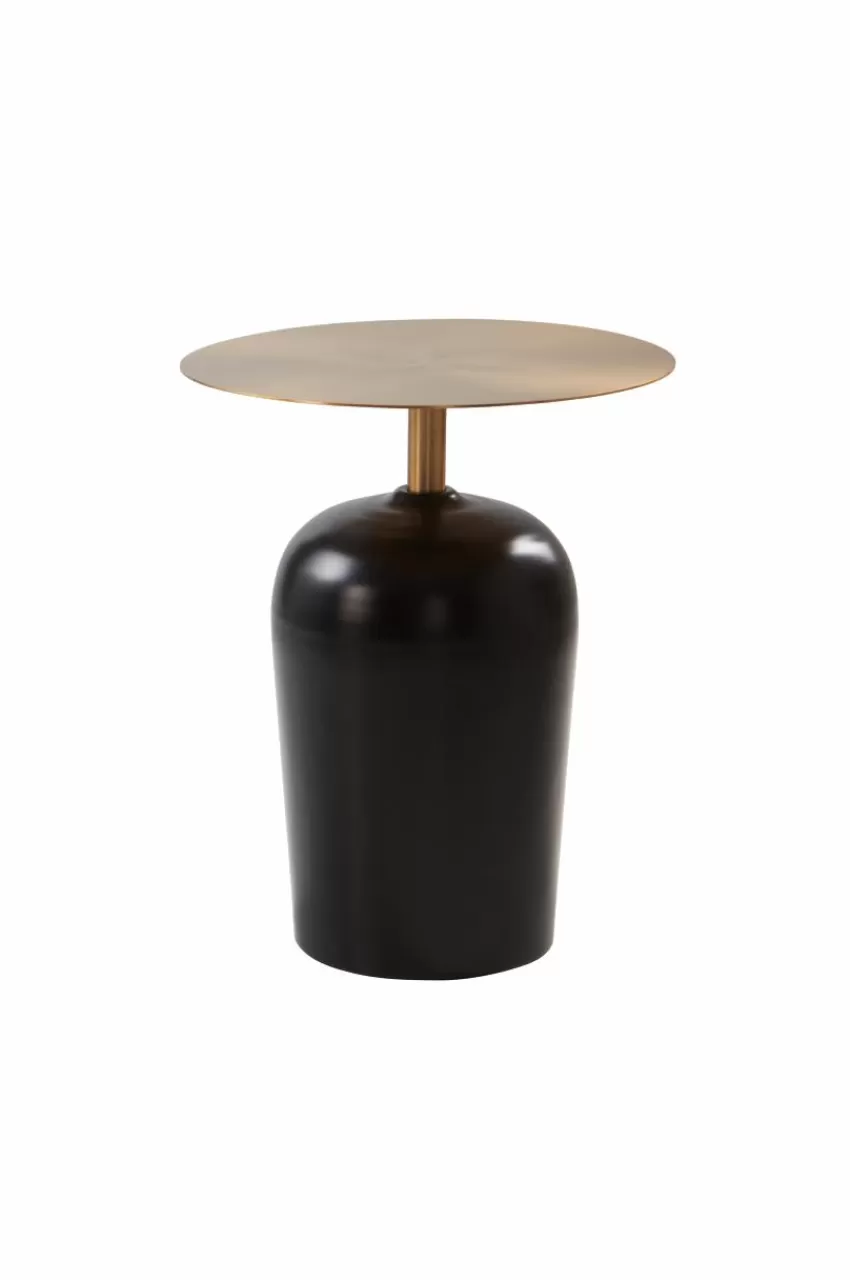 Bord*Jotex TORETTA Sidobord ø 40,5 Cm Svart/mässing
