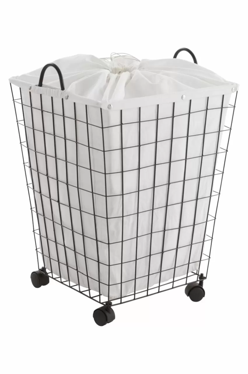 Tvättkorgar*Jotex TRIVENTO Tvättkorg Vit/svart