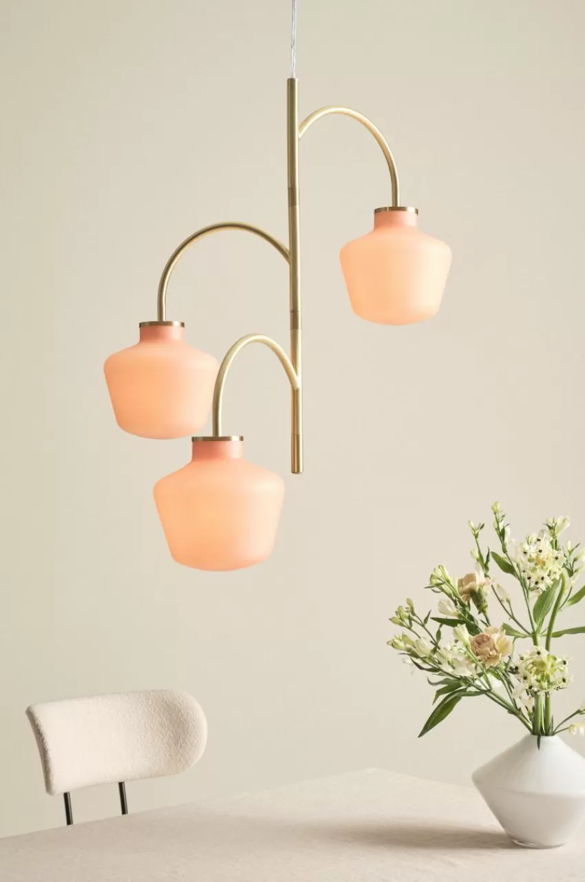 Taklampor*Jotex TROPEA Taklampa Borstad mässing/rosa