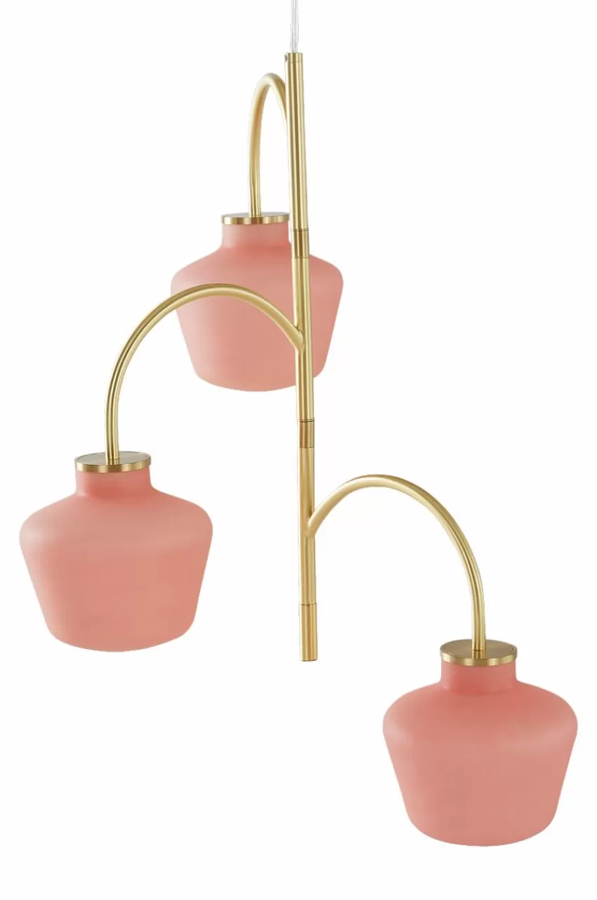Taklampor*Jotex TROPEA Taklampa Borstad mässing/rosa