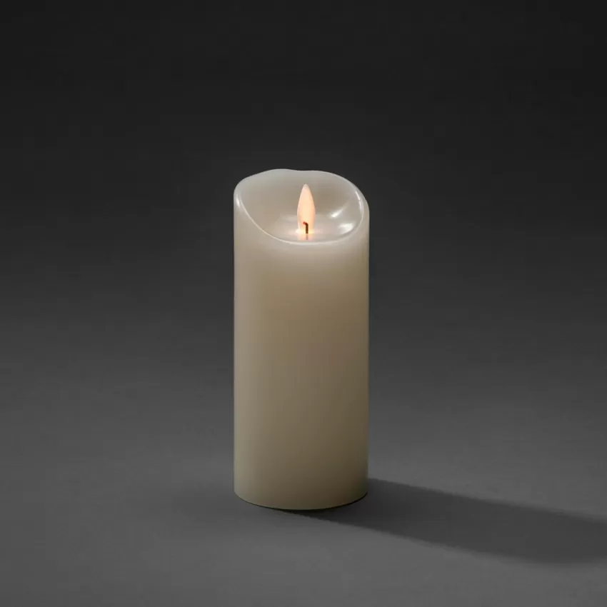 Ljus*Jotex Vaxljus 7,5x17,8cm LED Gräddvitt