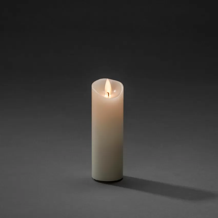 Ljus*Jotex Vaxljus 5x15,2cm LED Gräddvitt