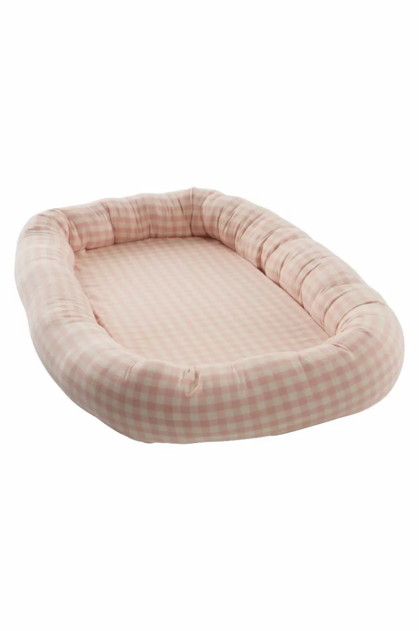 Barnsängkläder*Jotex VERMONT Babynest - Ekologisk Rosa/creme