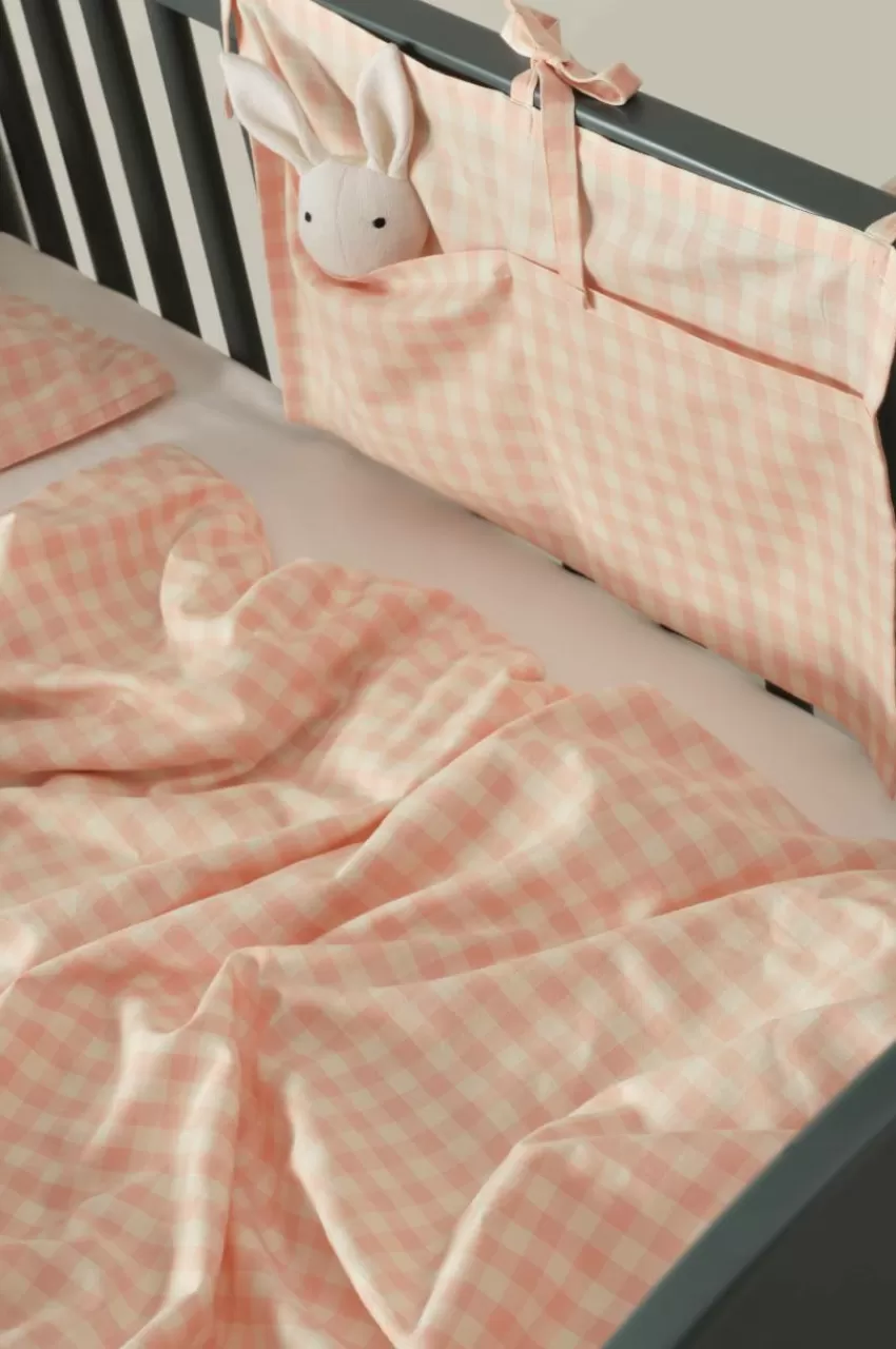 Barnsängkläder*Jotex VERMONT Förvaringsficka - Ekologisk Rosa/creme