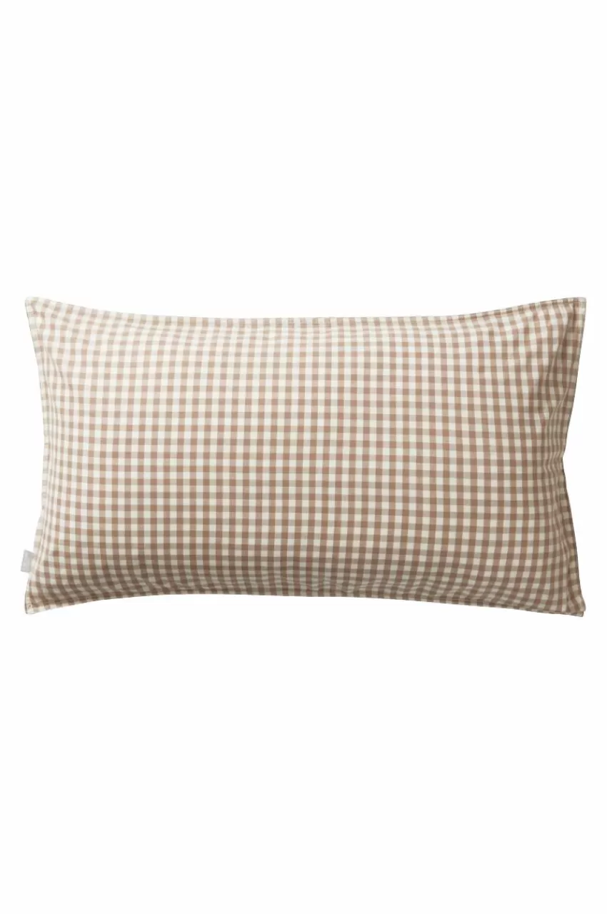 Barnsängkläder*Jotex VERMONT örngott 90x50 Cm - Ekologisk Brun/vit rutig