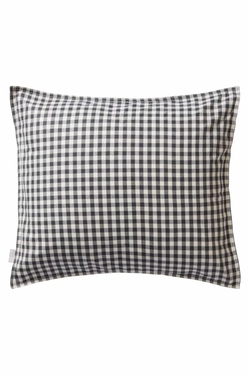 Barnsängkläder*Jotex VERMONT örngott 60x50 Cm - Ekologisk Svart/vit rutig