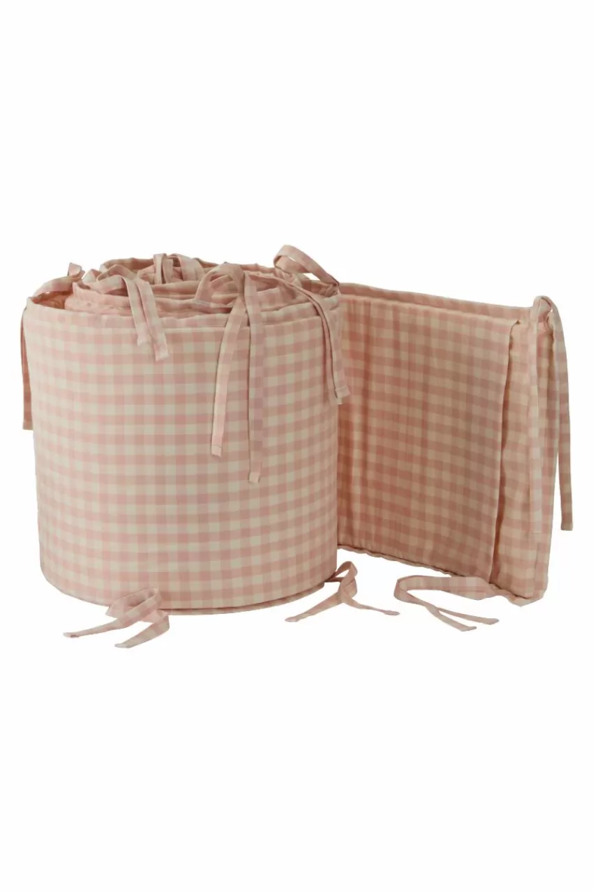 Barnsängkläder*Jotex VERMONT Spjälsängsskydd - Ekologisk Rosa/creme