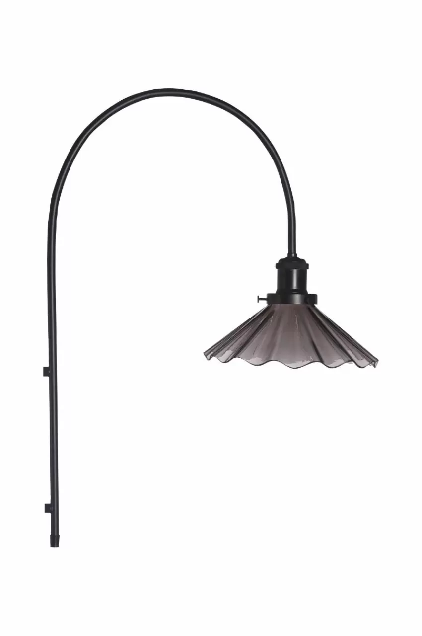 Vägglampor*Jotex Vägglampa August Veckad 25 Cm Svart