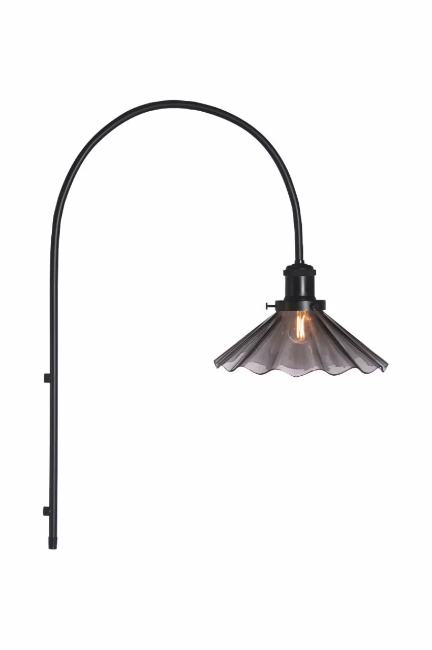 Vägglampor*Jotex Vägglampa August Veckad 25 Cm Svart