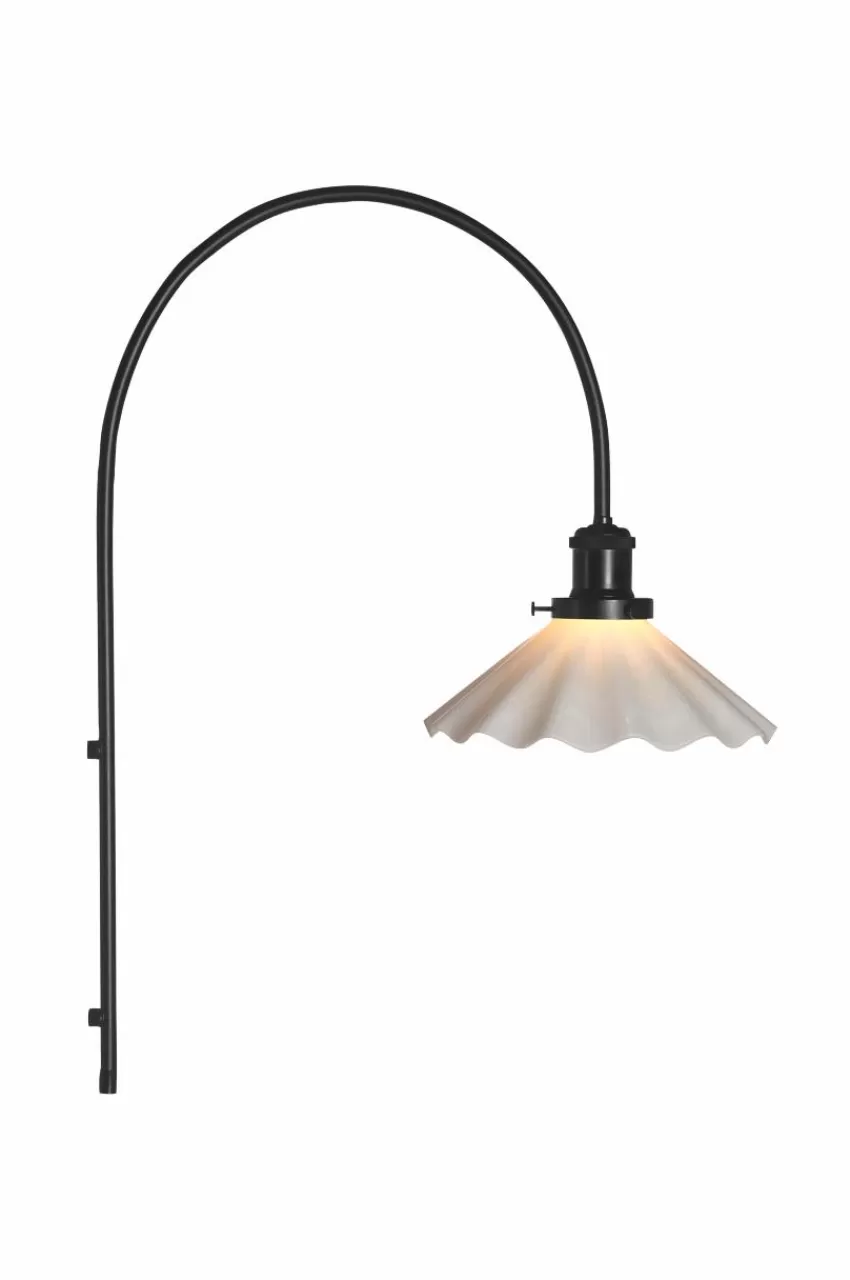 Vägglampor*Jotex Vägglampa August Veckad 25 Cm Opal